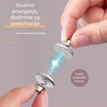Magnetsko zatvaranje zavjese sa bočnim učvršćivanjem – nehrđajući čelik, moderni minimalistički stil, odvojivo, bez bušenja