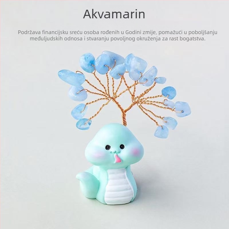 Dvanaest znakova zodijaka – kristalno stablo za ukras, kategorija: nerafinirani kristal, stil: moderni minimalizam