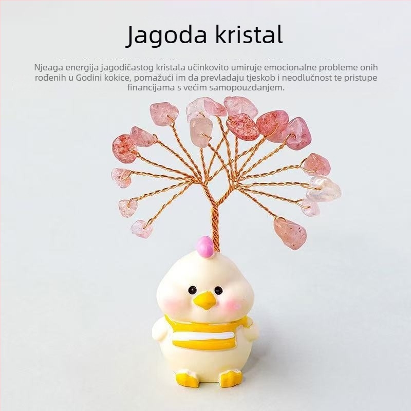 Dvanaest znakova zodijaka – kristalno stablo za ukras, kategorija: nerafinirani kristal, stil: moderni minimalizam