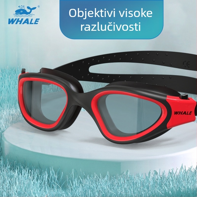 Whale plivačke naočale s receptom, prilagođene za kratkovidnost, leće od polikarbonata, model Cf-7200