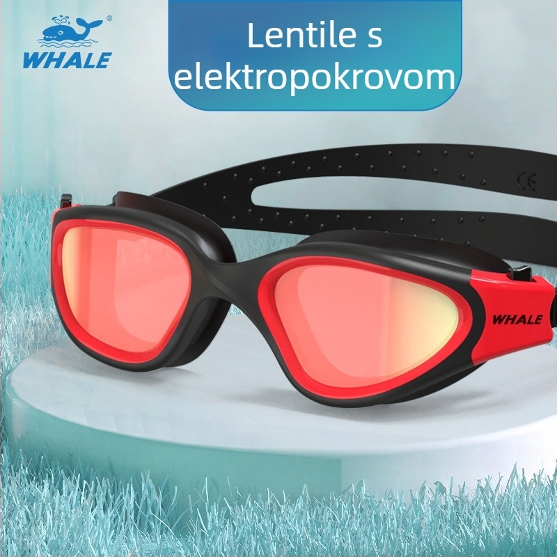Whale plivačke naočale s receptom, prilagođene za kratkovidnost, leće od polikarbonata, model Cf-7200