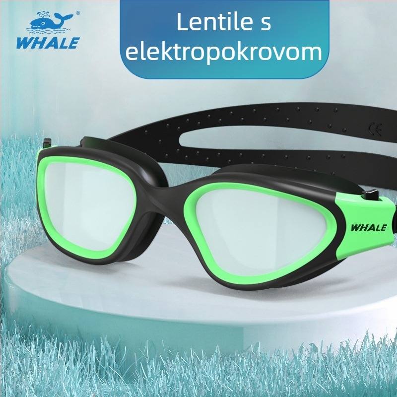 Whale plivačke naočale s receptom, prilagođene za kratkovidnost, leće od polikarbonata, model Cf-7200