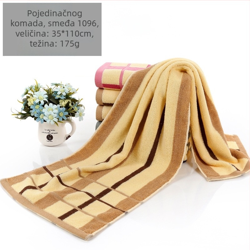 Ručník za kupanje od 100% pamuka, jednostavno tkanje, težina 140–170 g, 32S vlakno