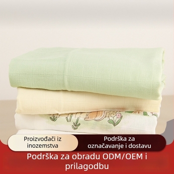 Wrap od bambusovih vlakana za novorođenčad, crtani motiv životinja, pogodno za proljeće, ljeto i jesen