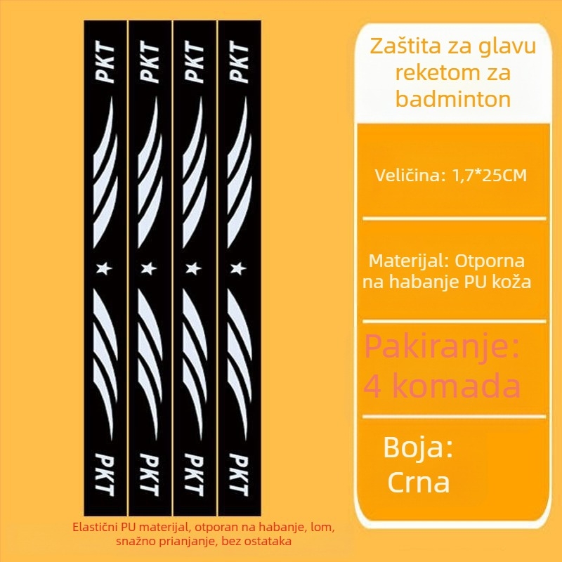 Zaštitni film za okvir teniske rekete – anti-ogrebotine, anti-sudaranje, štiti okvir od ljuštenja boje