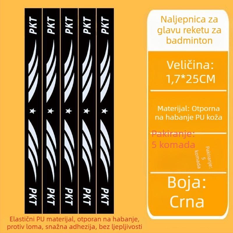 Zaštitni film za okvir teniske rekete – anti-ogrebotine, anti-sudaranje, štiti okvir od ljuštenja boje