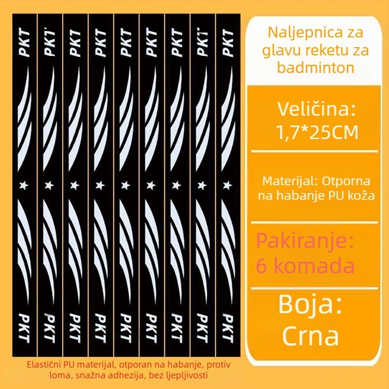 Zaštitni film za okvir teniske rekete – anti-ogrebotine, anti-sudaranje, štiti okvir od ljuštenja boje