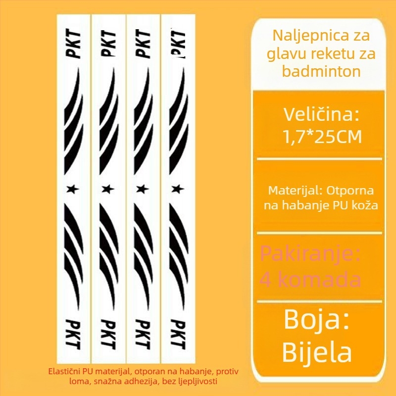 Zaštitni film za okvir teniske rekete – anti-ogrebotine, anti-sudaranje, štiti okvir od ljuštenja boje