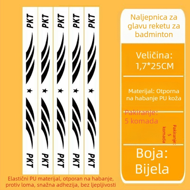 Zaštitni film za okvir teniske rekete – anti-ogrebotine, anti-sudaranje, štiti okvir od ljuštenja boje