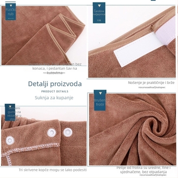 Set ručnika za kozmetički salon: debeli upijački turbanski pokrivač za glavu, ručnik za krevetu i ručnik za kupanje