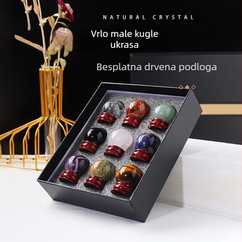Krištalna kugla – ukras, materijal kristal, marka Runyangshi, pakiranje: poklon kutija, ukupna težina 450 g