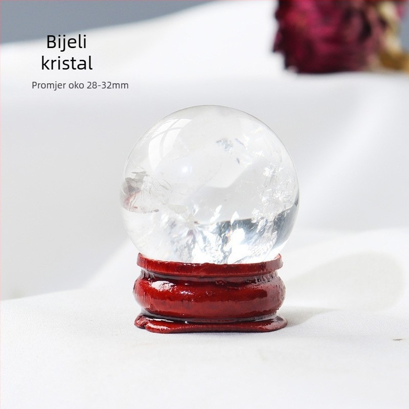 Krištalna kugla – ukras, materijal kristal, marka Runyangshi, pakiranje: poklon kutija, ukupna težina 450 g