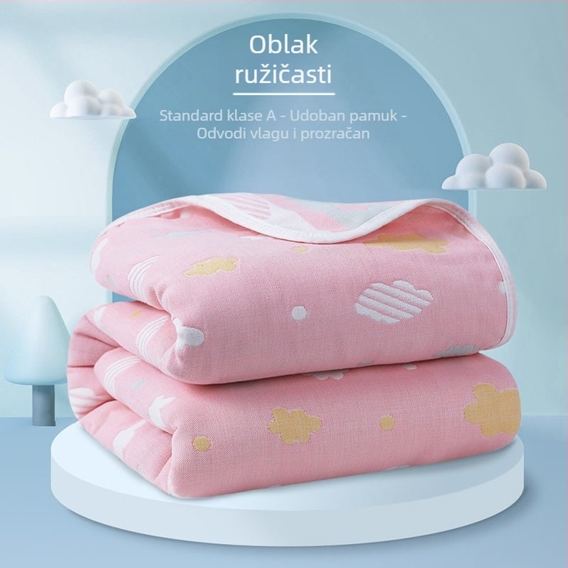 Drizzle šest slojeva gaze deka za bebe, 100% pamuk, ljetna deka za san