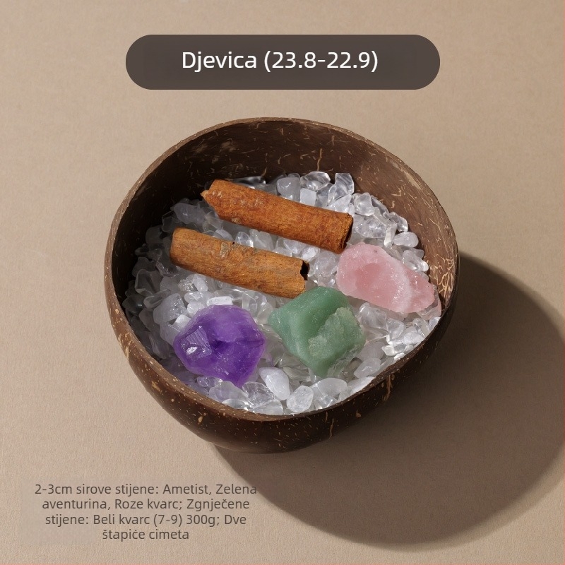 Kristalni difuzni kamen u zdjeli od kokosove ljuske za pohranu nakita i stolnu dekoraciju • Značka: Appen Crystal Crafts • Materijal: Kristal • Kategorija: Geometrija • Stil: Moderna jednostavnost • Pakiranje: PP vrećica
