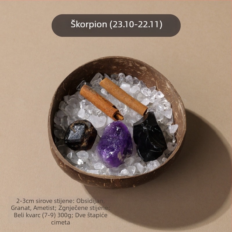 Kristalni difuzni kamen u zdjeli od kokosove ljuske za pohranu nakita i stolnu dekoraciju • Značka: Appen Crystal Crafts • Materijal: Kristal • Kategorija: Geometrija • Stil: Moderna jednostavnost • Pakiranje: PP vrećica