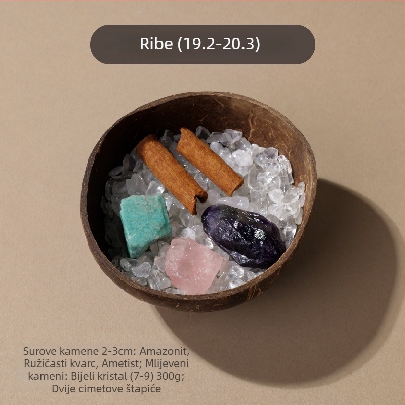 Kristalni difuzni kamen u zdjeli od kokosove ljuske za pohranu nakita i stolnu dekoraciju • Značka: Appen Crystal Crafts • Materijal: Kristal • Kategorija: Geometrija • Stil: Moderna jednostavnost • Pakiranje: PP vrećica