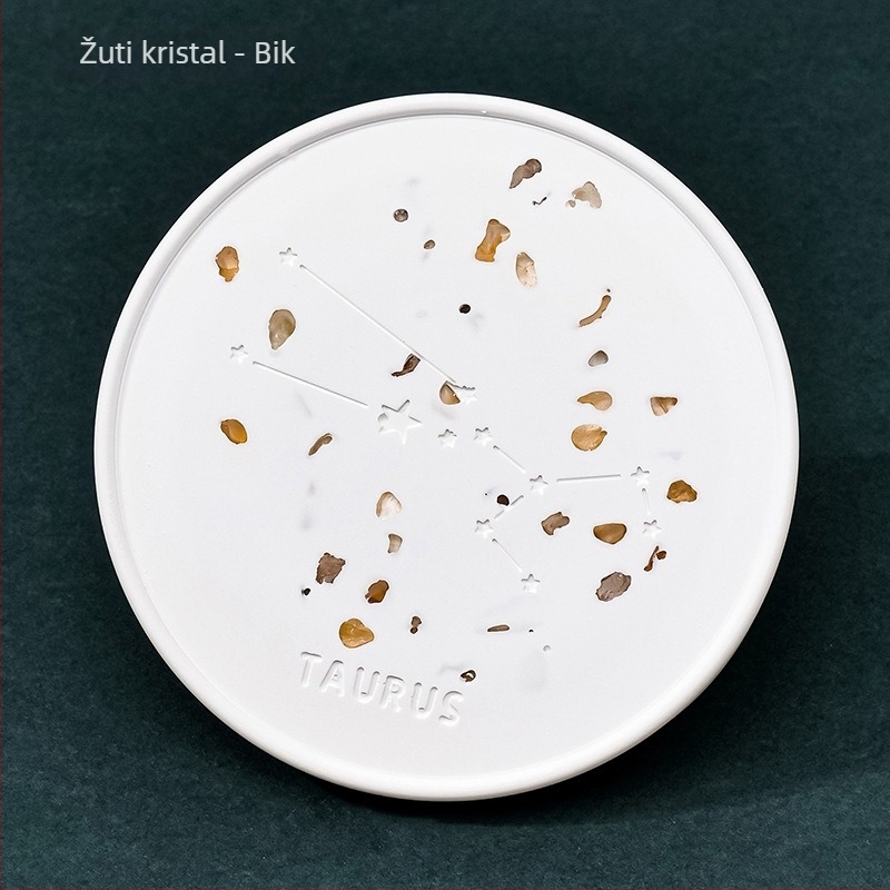 Set podložaka za čaše i tanjure od kristalnog sirovog kamena – moderni minimalistički dizajn, Runke jewelry