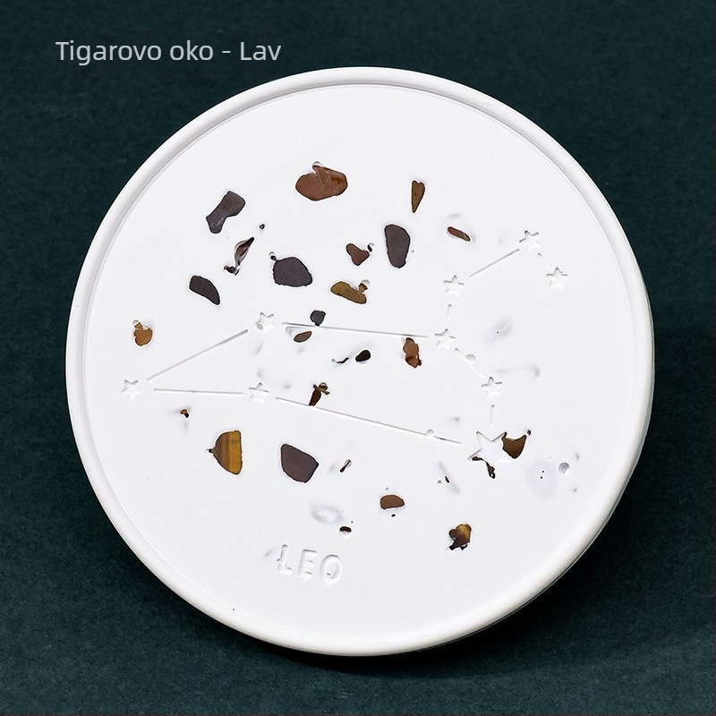 Set podložaka za čaše i tanjure od kristalnog sirovog kamena – moderni minimalistički dizajn, Runke jewelry