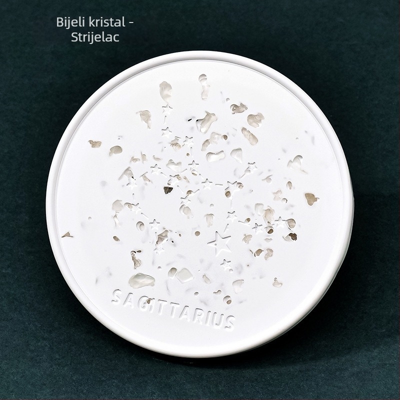 Set podložaka za čaše i tanjure od kristalnog sirovog kamena – moderni minimalistički dizajn, Runke jewelry