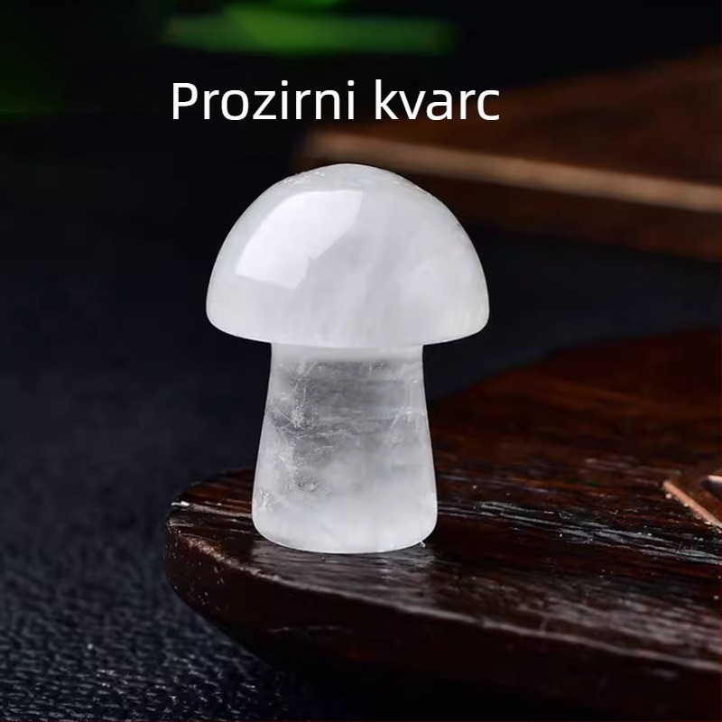 Prirodni kristal – fluoritova kolona u obliku gljive, noćna lampica za djecu, ambijentalno osvjetljenje