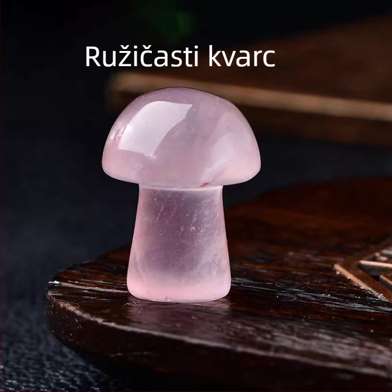 Prirodni kristal – fluoritova kolona u obliku gljive, noćna lampica za djecu, ambijentalno osvjetljenje