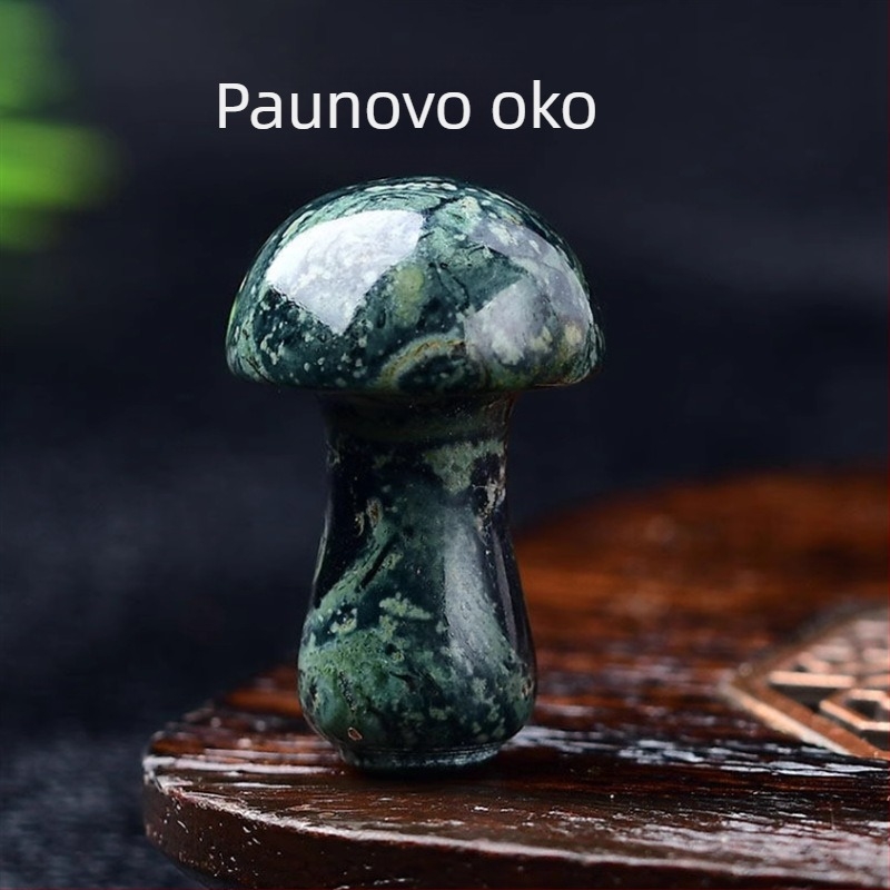 Prirodni kristal – fluoritova kolona u obliku gljive, noćna lampica za djecu, ambijentalno osvjetljenje