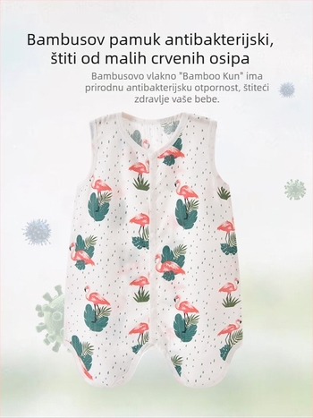 Candy Teddy Ljetna spavaća vreća bez rukava za bebe i djecu (0–6 godina), vlakna bambusa