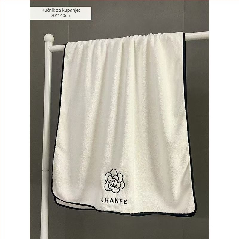 Camellia set ručnika za kupanje za žene – trodjelni set: nosivi prekrivac/kupaonski ručnik, veliki ručnik i kapa za sušenje kose, mikrovlakno 500 g+.