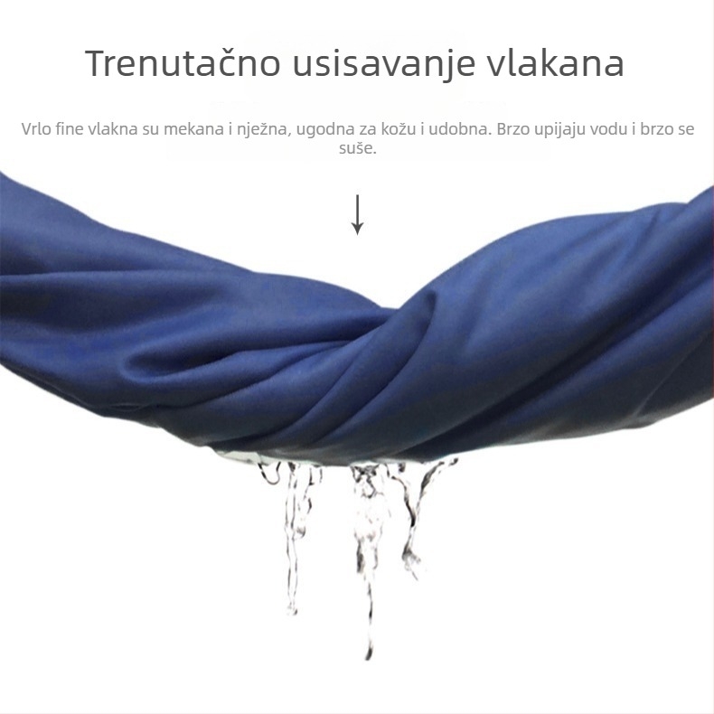 Kapulja mikrofiber kupaći ručnik za nošenje, brzo se suši, 200–300 g/m², 120D, otisak na obje strane