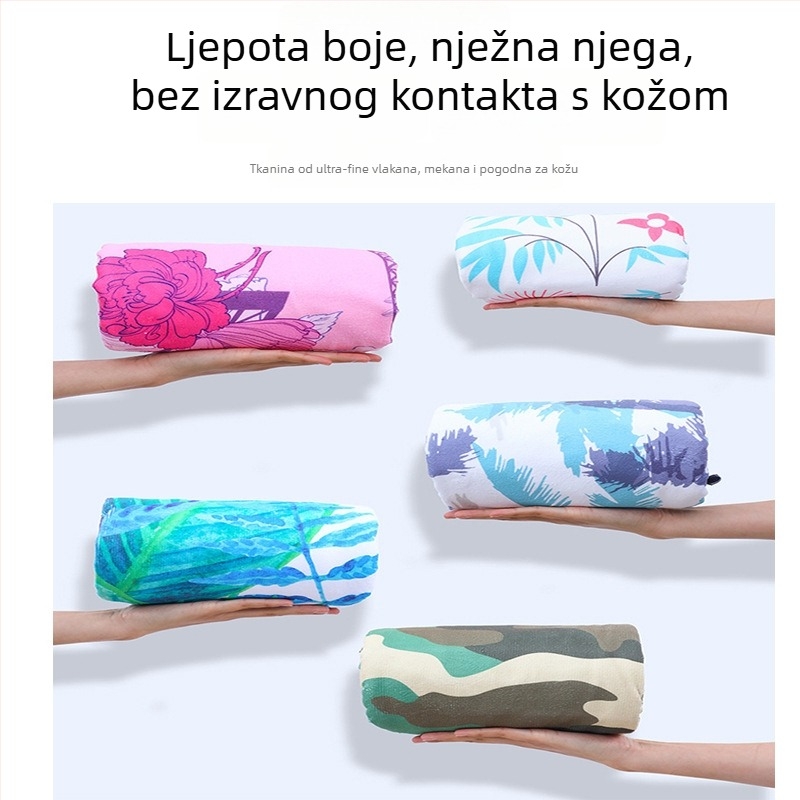 Odrasli ručnik za kupaonu s kapuljačom od mikrovlakana, transferni tisak, brzo sušenje, zaštita od sunca, 570 g, 150D