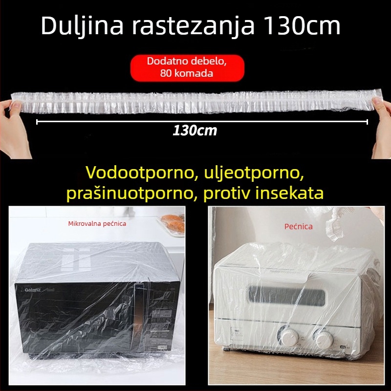 Jednokratni pokrov protiv prašine za kućanske uređaje, prozirni plastični pokrov, pogodan za rižovar, lonac i mikrovalnu pećnicu