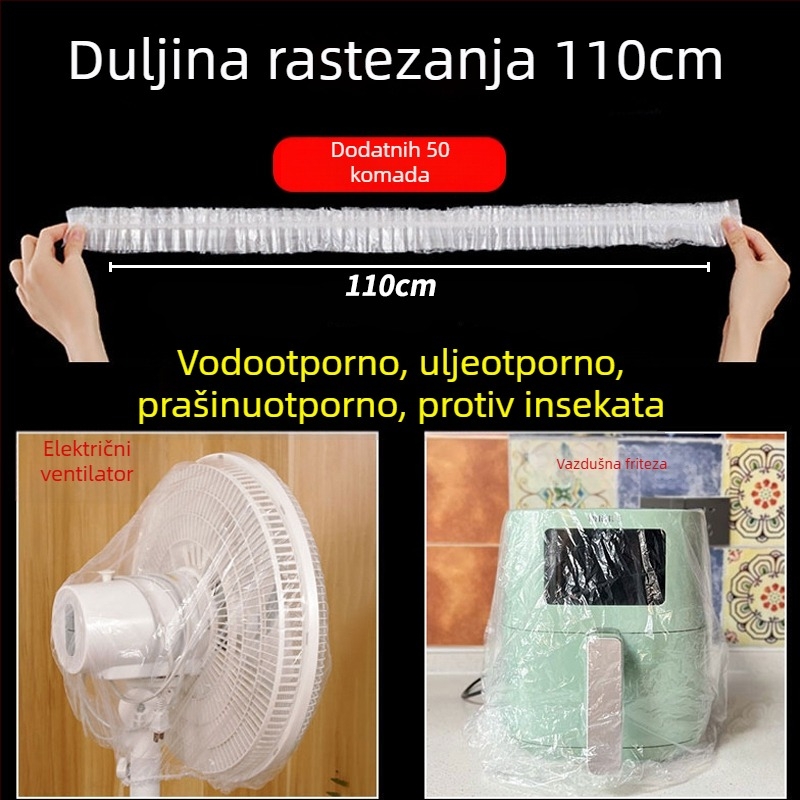 Jednokratni pokrov protiv prašine za kućanske uređaje, prozirni plastični pokrov, pogodan za rižovar, lonac i mikrovalnu pećnicu