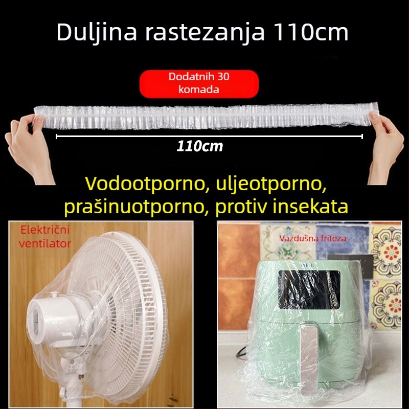 Jednokratni pokrov protiv prašine za kućanske uređaje, prozirni plastični pokrov, pogodan za rižovar, lonac i mikrovalnu pećnicu