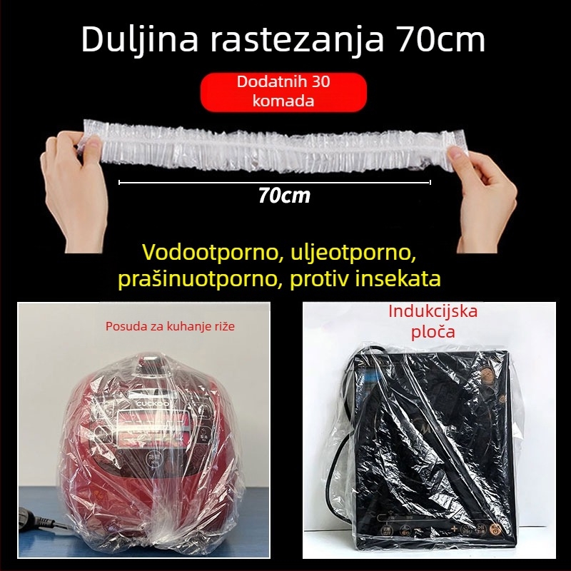 Jednokratni pokrov protiv prašine za kućanske uređaje, prozirni plastični pokrov, pogodan za rižovar, lonac i mikrovalnu pećnicu