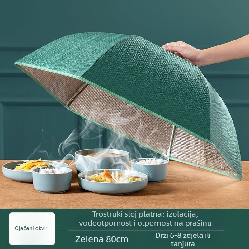 Izolirani pokrov za hranu od mrežaste tkanine, sklopivi stolni pokrov, zaštita od muha i prašine