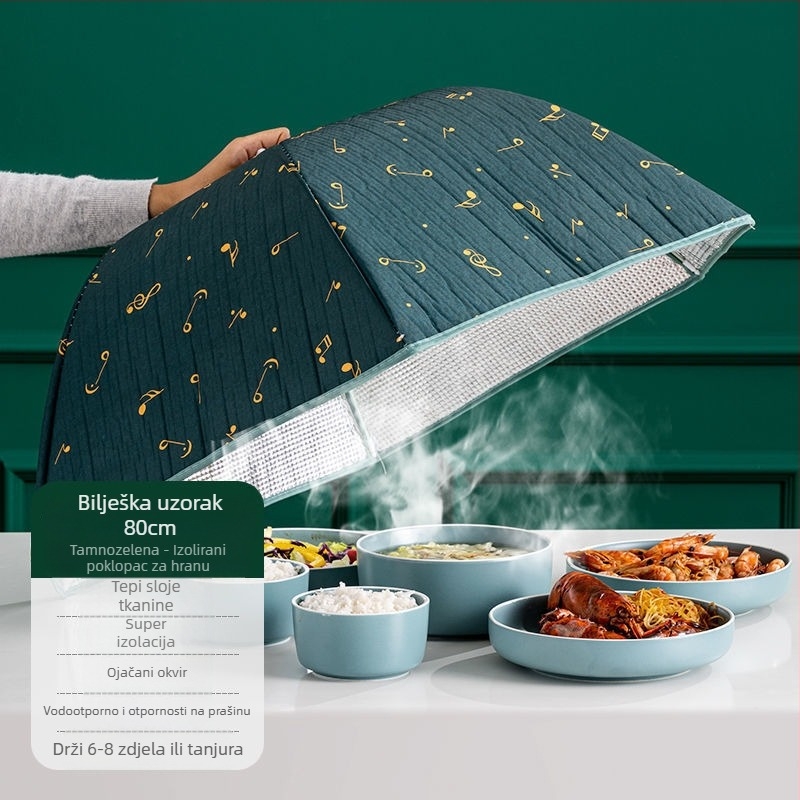 Izolirani pokrov za hranu od mrežaste tkanine, sklopivi stolni pokrov, zaštita od muha i prašine