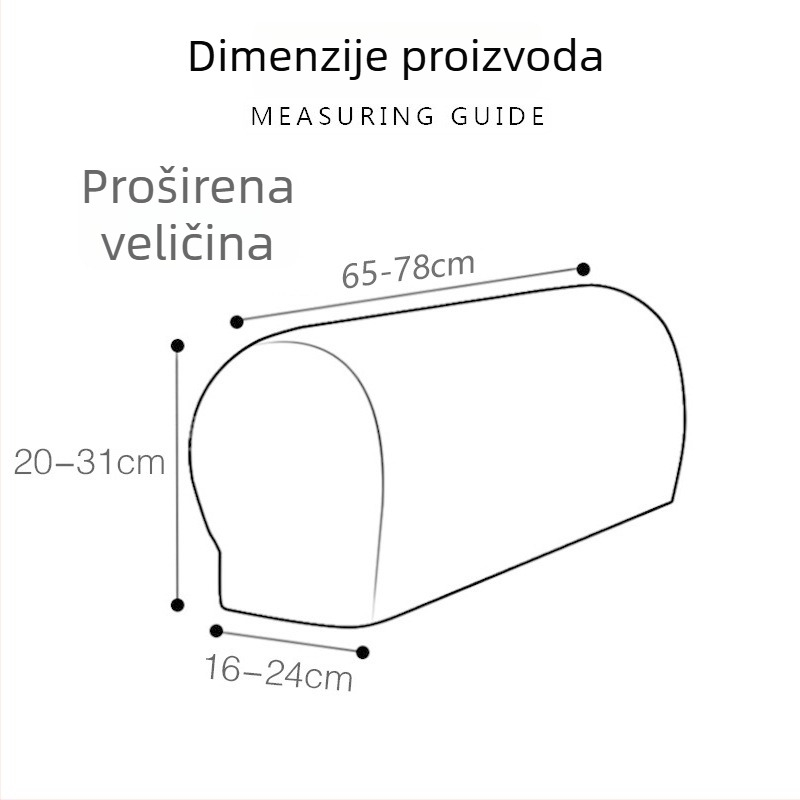 Navlaka za naslonjač – elastična, potpuno pokrivanje, debela, protuklizna, prilagodljiva, poliester 90%