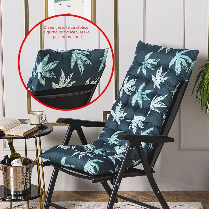 Zimska jastučnica za ležaljke i klizne stolice – debeli jastuk, univerzalna prilagodba, minimalistički stil, tip jastuka