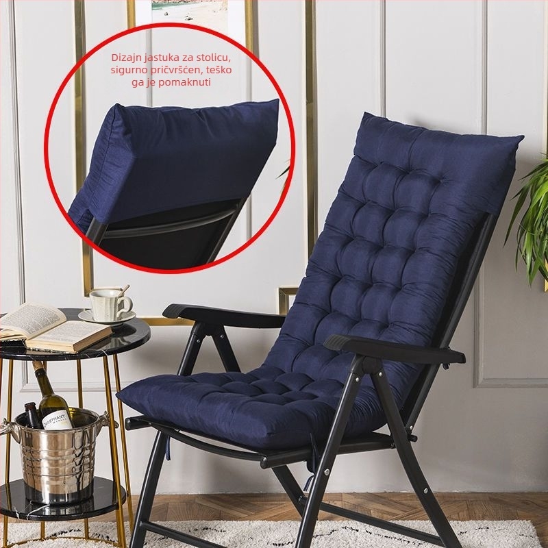 Zimska jastučnica za ležaljke i klizne stolice – debeli jastuk, univerzalna prilagodba, minimalistički stil, tip jastuka