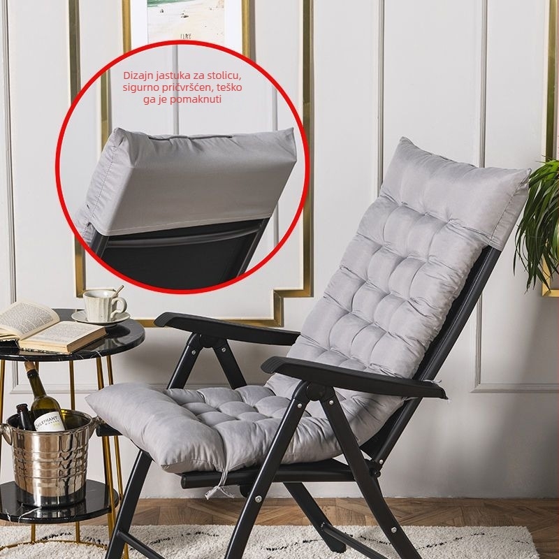 Zimska jastučnica za ležaljke i klizne stolice – debeli jastuk, univerzalna prilagodba, minimalistički stil, tip jastuka