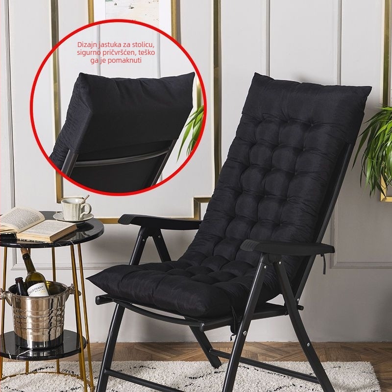 Zimska jastučnica za ležaljke i klizne stolice – debeli jastuk, univerzalna prilagodba, minimalistički stil, tip jastuka