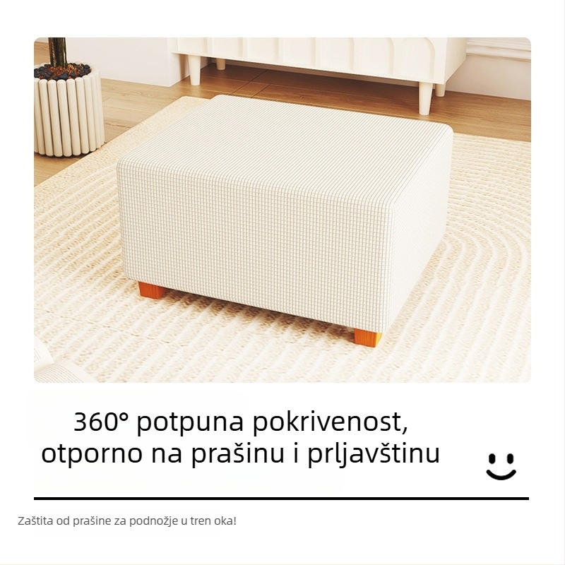 Elastične potpuno prekrivke od kvadratnog džakardnog baršuna za kauč i stolice