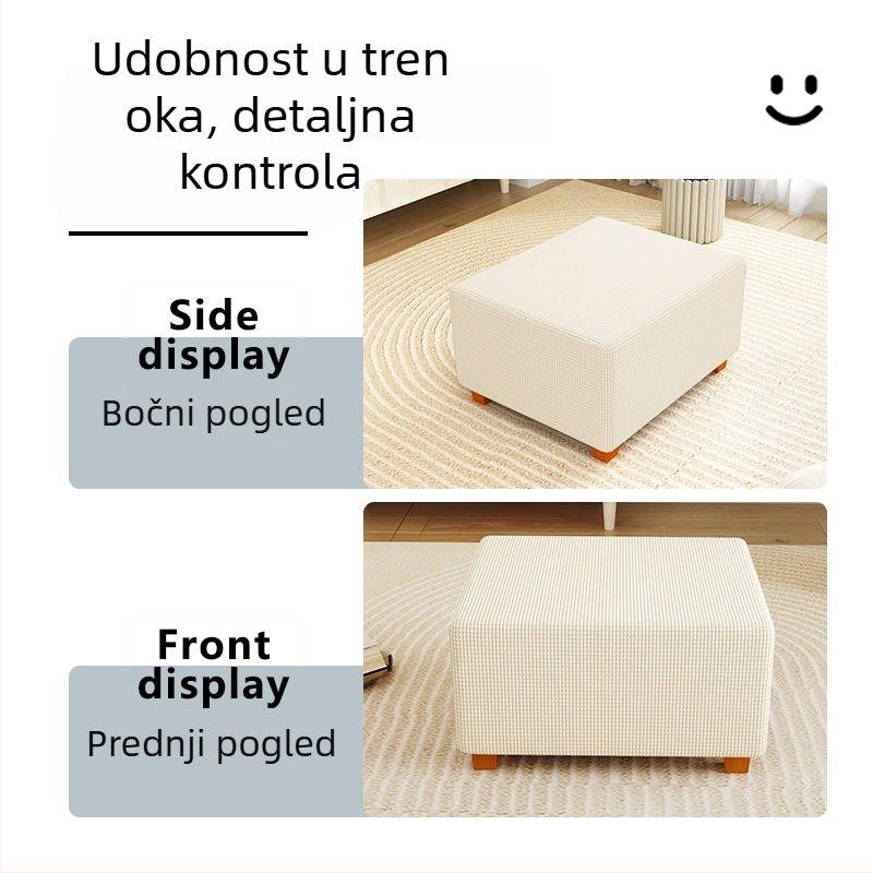 Elastične potpuno prekrivke od kvadratnog džakardnog baršuna za kauč i stolice
