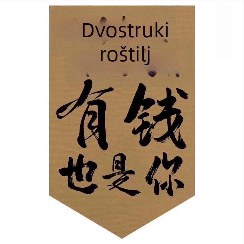 Restoranska tapiserija – pamuk-lan, digitalni prijenos topline, pravokutna zastavica zavjesa, Novi kineski stil, komercijalni prostor