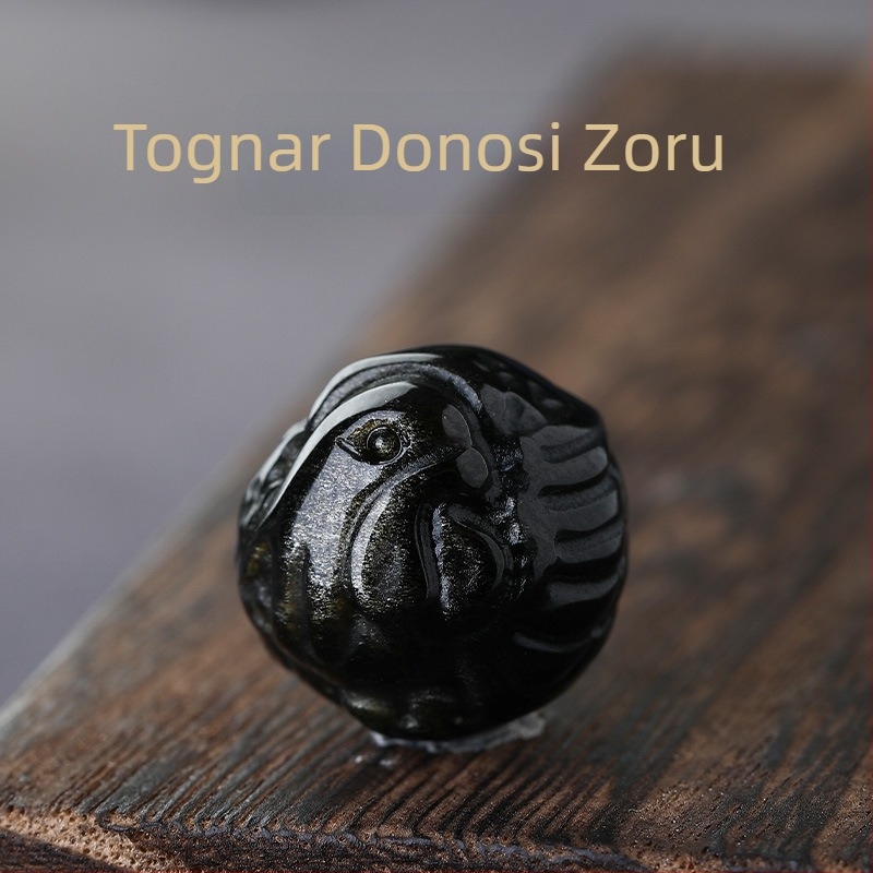 Zodijački obsidijan narukvica s perlama za DIY – labave perle, ručna izrada, luksuzni stil starog tipa