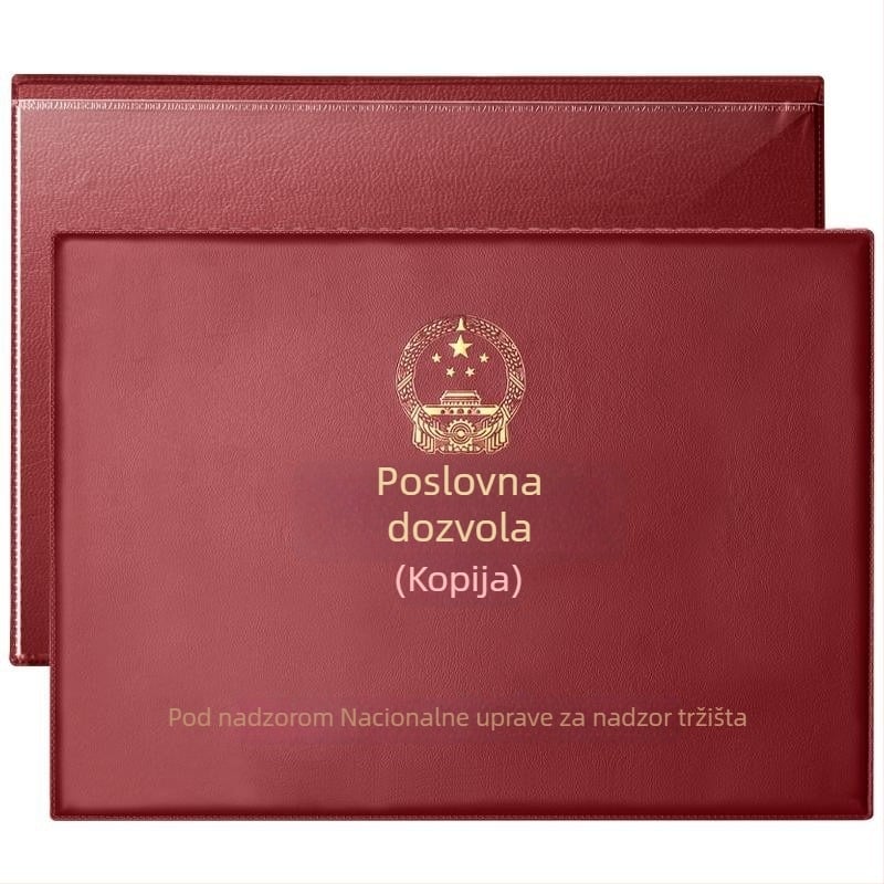 Kožni zaštitni kućište za poslovnu dozvolu, ne savija se, tri u jednom, model Fz-3592f