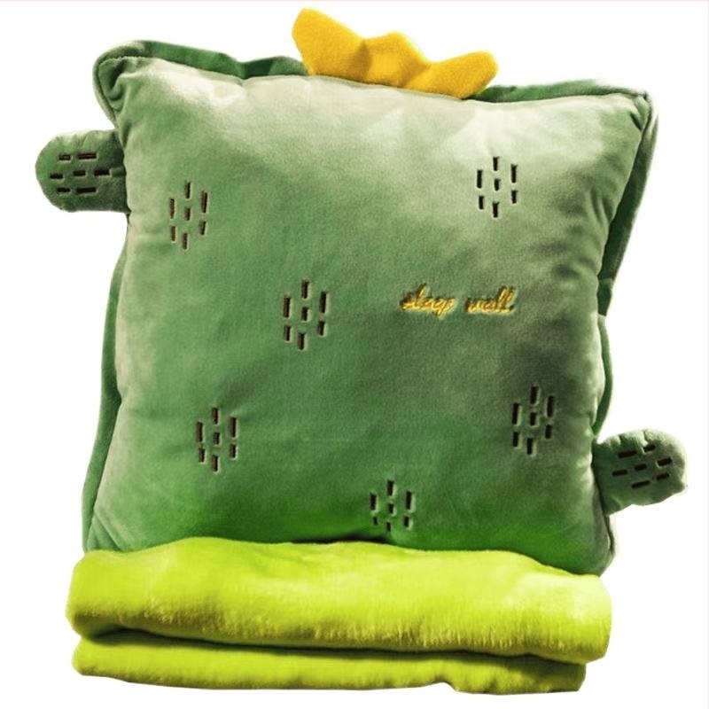 Jastuk i deka za dvostruku upotrebu s plišanim navlakom i PP-punjenjem, sklopivi kauč jastuk za uredski odmor