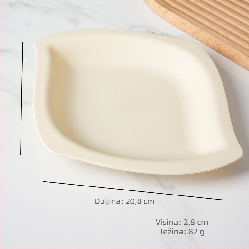 Tanjur za užinu u obliku manga, crtani stil, otporan na padove, debeli plast