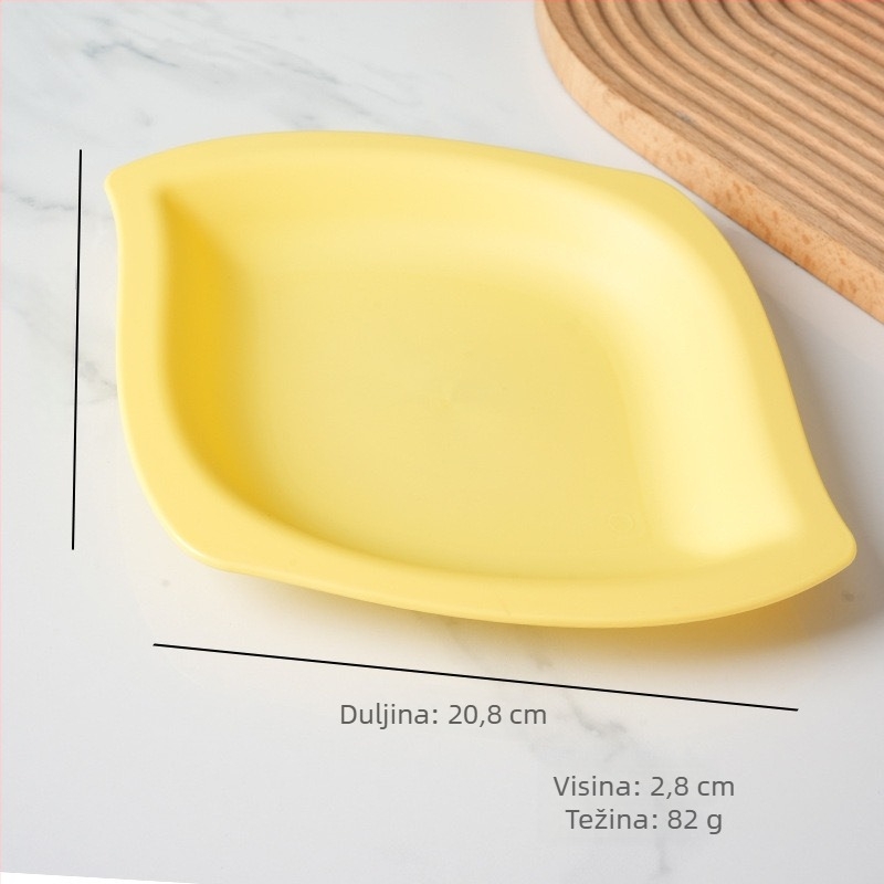 Tanjur za užinu u obliku manga, crtani stil, otporan na padove, debeli plast