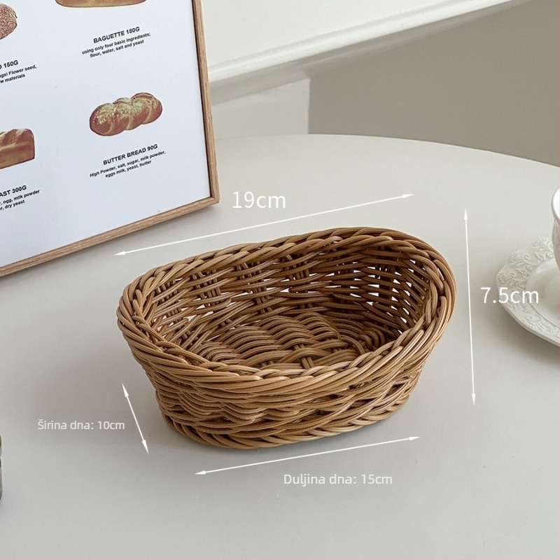 Foto rekvizita za fotografiranje – korejskog stila s imitacijom ratana, plastična konstrukcija – dekorativna izložbena košarica